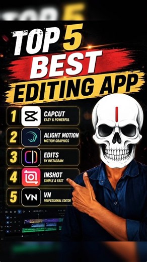 हर Creator को ये 5 Editing Apps पता होने चाहिए! 😱🎬 #VideoEditingApps 🔥