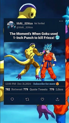 moments when Goku used 1-inch punch on Frieza! 💀👿 #death #anime #dragonballz #dbzsuper #frieza #yt