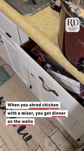 Kitchen nightmare results in dinner on the floors and walls #cookinggonewrong #kitchenchaos #messychefadventures | Reader's Digest