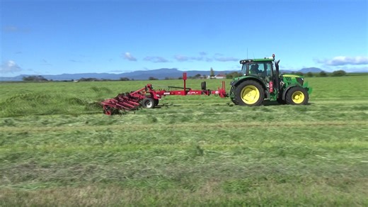3.4K views · 58 reactions | Gun operator Daniel French tedding mown grass this morning (15th October 2025) at "Whinburn", Hagley with a Lely Lotus 1020 tedder behind a John Deere 6105R. This is the paddock that Tony Richardson cut with the mower conditioner yesterday ;) | Craig's Farming Photos & Videos | Facebook
