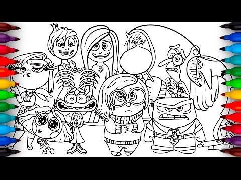 Inside Out 2 Coloring New Pages | How to COLOR all Characters Emotions | Satisfying Colouring