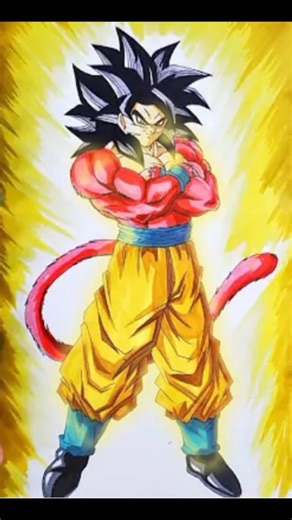 “SSJ4 Goku Ki Drawing — Full Saiyan Rage Mode!”