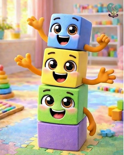Stacking Cubes - Basic Early Stimulation Material #baby #babies #earlystimulation