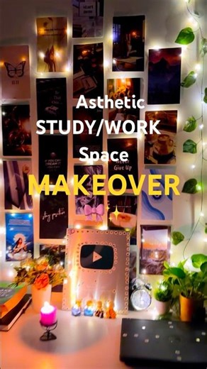 Asthetic Study table Makeover ✨#asthetic #makeover #trending #shorts