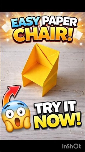 Turn Paper into A Chair🤯 (Easy Tricks)