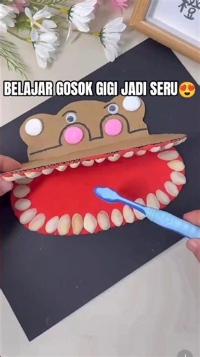 Media Edukasi Gosok Gigi Anak 🦷✨ DIY Mainan Lucu dari Kardus Bekas