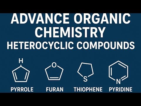 Advance Organic Chemistry | Heterocyclic Compounds Part 1 | Pyrrole, Furan, Thiophene, Pyridine