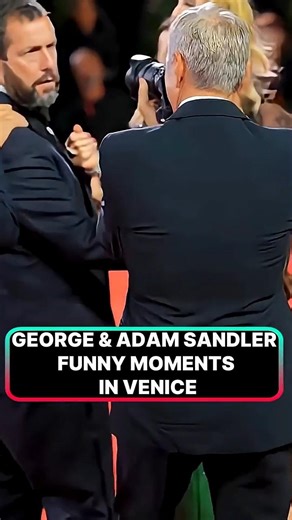 George & Adam Sandler Funny Moments in Venice 😂 #adamsandler #georgeclooney #venice filmfestival
