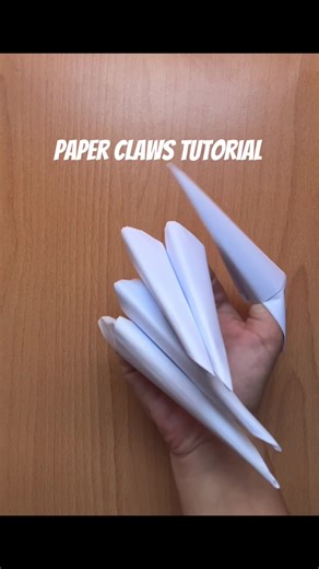 Paper Claws easy to follow tutorial ‼️ #fyppppppppppppppppppppp #fy #viralvideos #crafts #papercraft #origamitutorial #weapon #papertoy #cosply #easytutorial #original