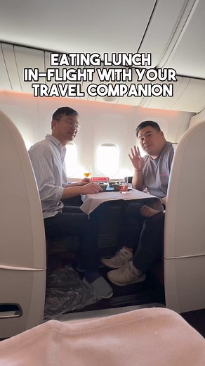 8.3K views · 74 reactions | Check out this First Class experience with Japan Airlines! Love that you can eat with your travel buddy! #japan #travel #japanairlines #jal #firstclass #businessclass | adrianwidjy | Facebook