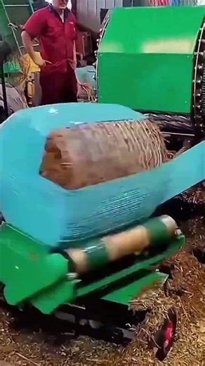 Watch This High Speed Machine Wrap Hay Bales So Perfectly