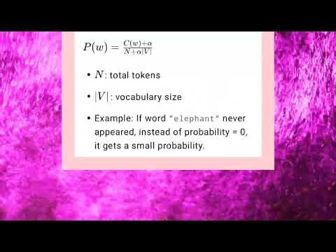 AL3501 UNIT 2 Smoothing in NLP ‪@ComputerScienceEng‬