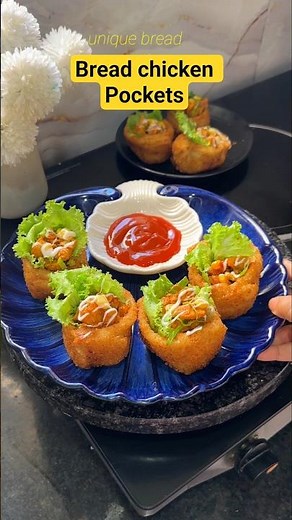 Chicken bread pockets #iftarrecipes
