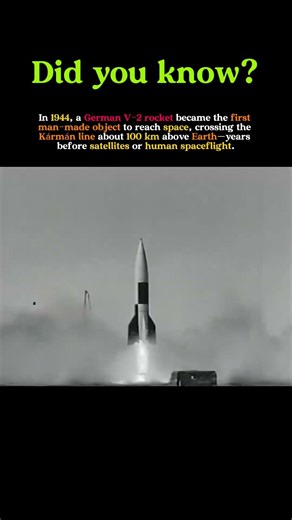 The First Object to Reach Space Was a Nazi Rocket (1944)