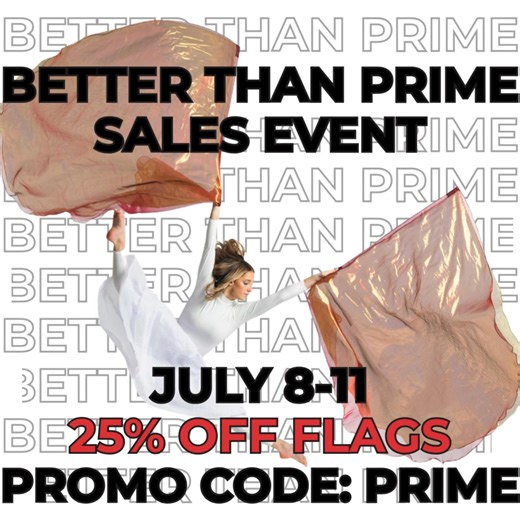 Cheap flags are easy to find. Anointed ones? Rare. We don’t copy trends, we respond to the Spirit. 25% off July 8–11 only. Better Than Prime is on! Shop now, https://worshipflags.shop/BetterthanPrime | Catch the Fire Worship Flags