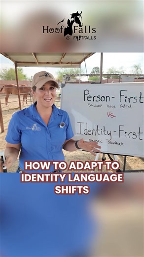 So… what should we do when it comes to person-first vs. identity-first language? As an instructor, I feel a good starting point and default setting when I'm unsure is to use person-first language....because above all, I'm working with a person. Well...really using their name should be the default and is the most respectful but there are some situations where we might need to incorporate in communication to our about the person something about their disability, diagnosis, or condition. Their diag