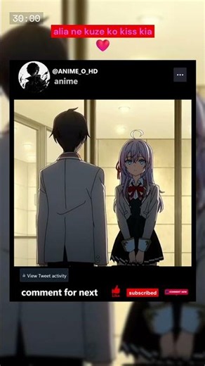 alya ne kuze ko kiss kia ,alia and kuze love# #viralshort#anime love x jalebi baby