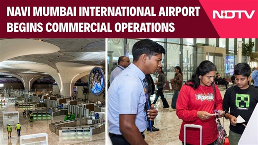 Navi Mumbai International Airport begins commercial operations, first flight lands