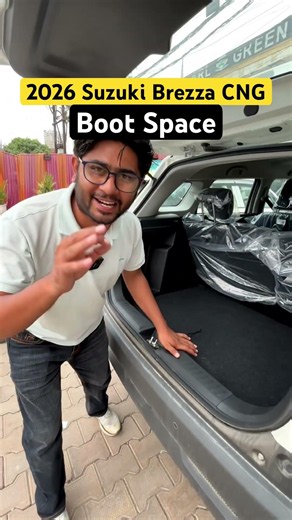 2026 Suzuki Brezza CNG boot space #shorts #powerontorque #suzukibrezza #2026suzukibrezza
