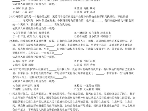 2020年国家公务员录用考试《行测》真题（地市级） (1)