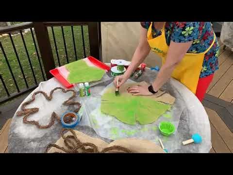 How to paint on burlap