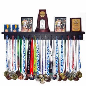 Patented Medal & Trophy Display Shelf: Solid Wood Athlete Award Rack - Etsy