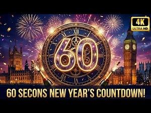New Year Countdown 2026 🎆 60-Second Countdown Timer 🎉 Happy New Year 2026! 🍾