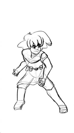 FIGHTING POSE 💪 #characterdesign #art #newchannel #procreate #howtodraw #anime #topten