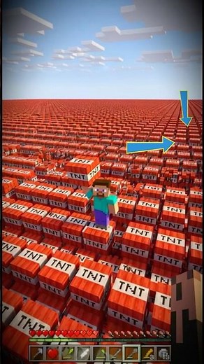 10,000 TNT Turned the Entire World into an Ocean #minecraft #shorts #explosion