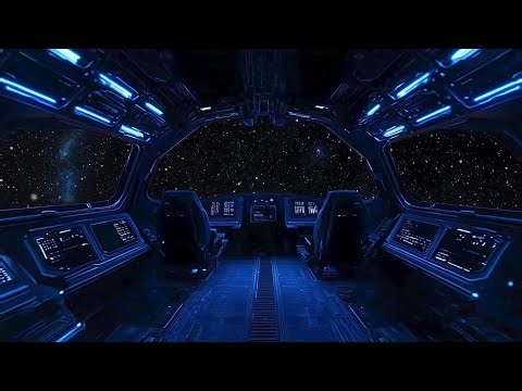 Cosmic Spaceship Cockpit 4K 🚀 Cockpit View with Engine Sounds for Deep Sleep & Relax