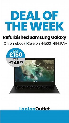 🔥 Deal of the Week: Refurbished Samsung Galaxy Chromebook – Save £150! | Laptop Outlet