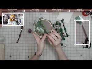 Embroidery project! Stitching moss texture