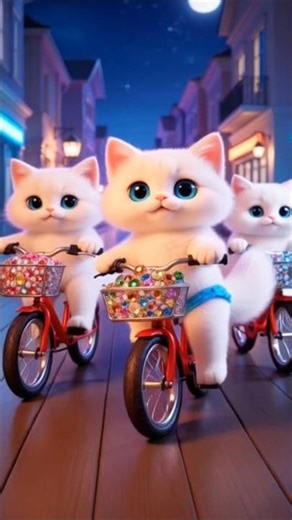 "AI Cat Bicycle Racing – Super Fast Cute Cat Ride | AI Animated Video