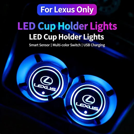 Lexus Exclusive LED Cup Holder Lights, Multi-color Smart Sensor Car Cup Pad, Perfect Gift for Lexus Owners & Car Enthusiasts - Etsy
