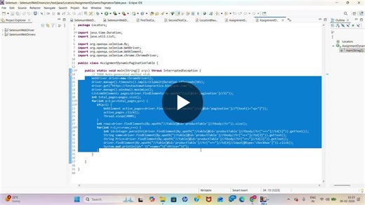 #selenium #java #automationtesting #xpath #dynamicwebtables #pagination #qa #testautomation #learningbydoing #practice | K Nageswara Rao Achary
