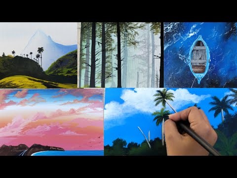 1 HOUR SUPER EASY REALISTIC Painting Compilation✨|Acrylic Painting Techniques|Tutorial For Beginners