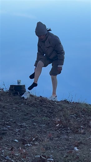 looks like im on the Top of the world! frozen feet challenge | Mary Ann Malacaste Fairbanks