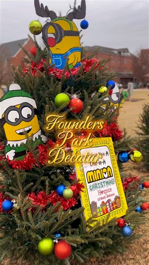 Come visit the Enchanted Forest in Founders Park, open through the New Year! ✨ A beautiful display of live-cut trees decorated by the local community 💝 | Enchanted Forest of Decatur