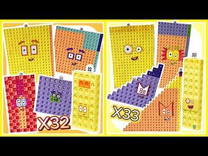 Numberblocks 32 And 33 Times Table | Numberblock Mathlink Cubes X32 X33 Multiplication Tables.