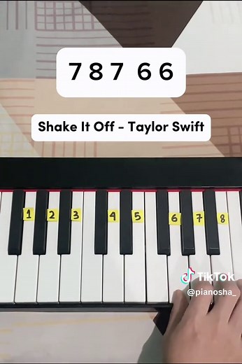 Shake it off - Taylor swift | easy tutorial #pianotutorial #taylorswift #shakeitoff #fyp #foryou #foryoupage
