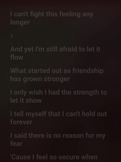 Can't Fight This Feeling - Music Lyrics Video