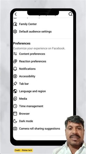 Facebook per dark Mod aise on Kare #shorts #facebooksettings #instagramsetting #contentmonitization