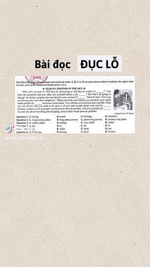 Bài Đọc Đục Lỗ Dễ Nhất Trong Đề Thi THPT QG 2026