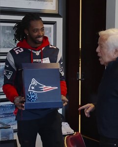 2.8M views · 49K reactions | Robert Kraft gave Jerry Edmond the VIP treatment after his experience with a Raiders fan last week ❤️  (via New England Patriots, NFL on CBS) | ESPN | Facebook