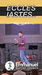 1.1K views · 28 reactions | Ecclesiastes 5:1-7 Full Sermon Linked! https://www.facebook.com/share/v/173icVfajS/ | Emmanuel Baptist Church | Facebook