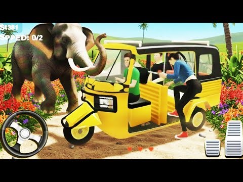 Mountain Uphill Auto Rickshaw Taxi Racing - Tuk Tuk Rickshaw Game - Gadi Game - Android Gameplay
