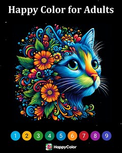 🌞Discover a world of tranquility and serenity with Happy Color ✨ Say goodbye to stress, anxiety, or any other negative emotions that are weighing you down. Let the soothing colors lift your spirits high and fill your heart with joy as they transform into something beautiful and full of positivity. | Happy Color - Color by Number