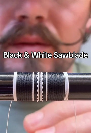 Stylish Black and White Fishing Rod Design