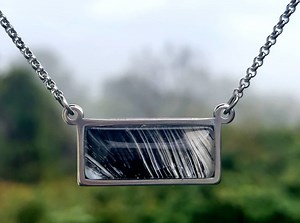 Bar Rectangle Shaped Horse Hair Necklace by Equine Keepsakes - Etsy