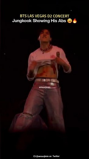 Jungkook Showing His Abs During BTB | BTS LAS VEGAS D2